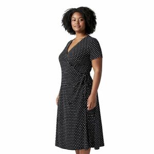 Norma Kamali Black and White Polka Dot Midi Dress